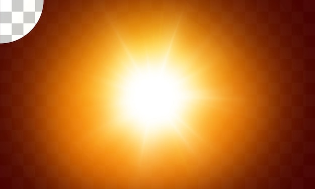 Light effect with transparent background