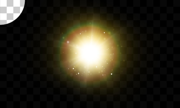 Light effect with transparent background