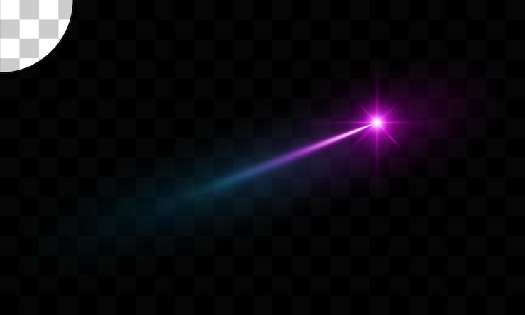 PSD light effect with transparent background