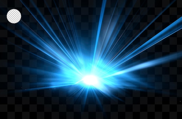 Light effects on a transparent background