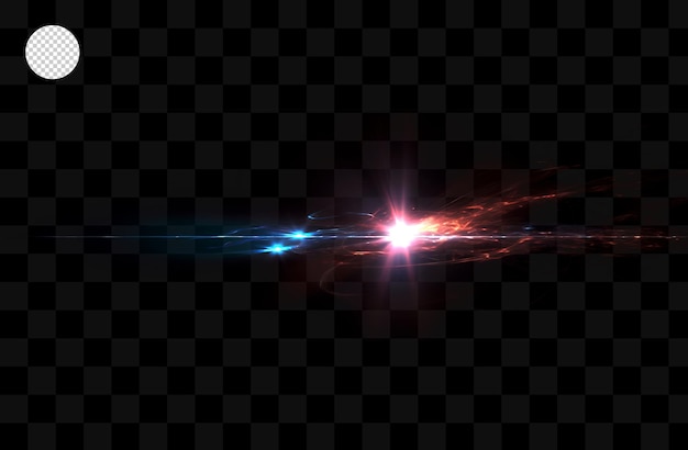 Light effects on a transparent background