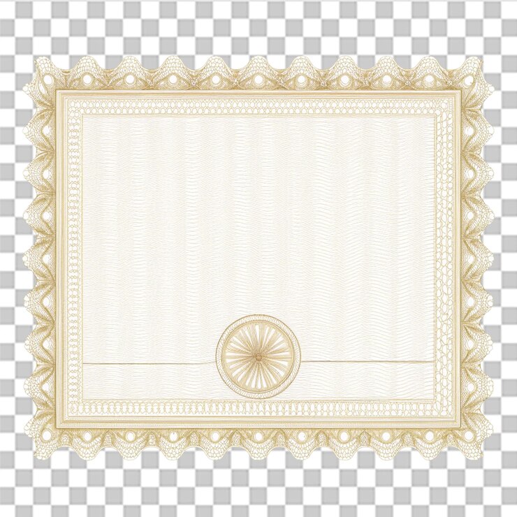 PSD light elegant modern certificate template isolated on transparent background