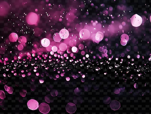 PSD light glowing rain with faint smoke and pink healing color r png neon light effect y2k collection