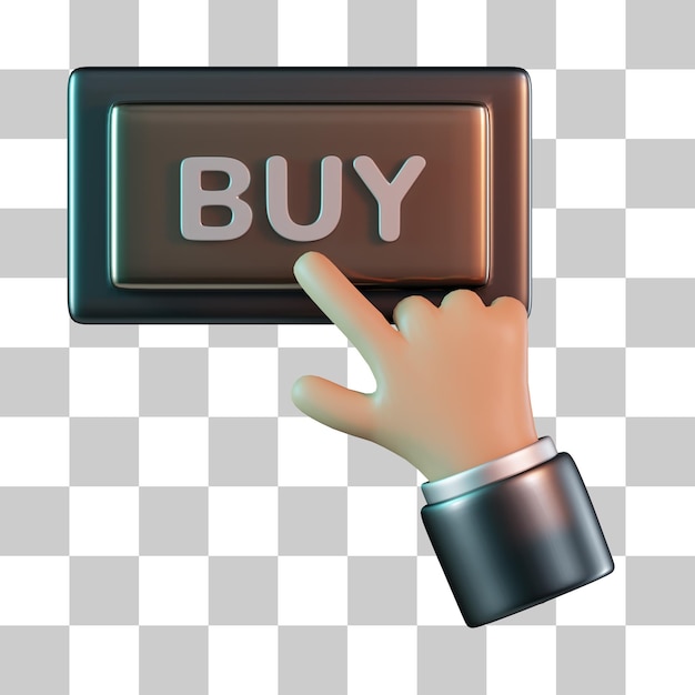 PSD light hand click buy 3d icon