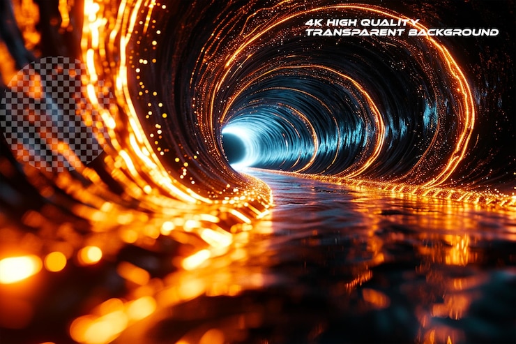 PSD light lines of movement and speed abstract transparent background