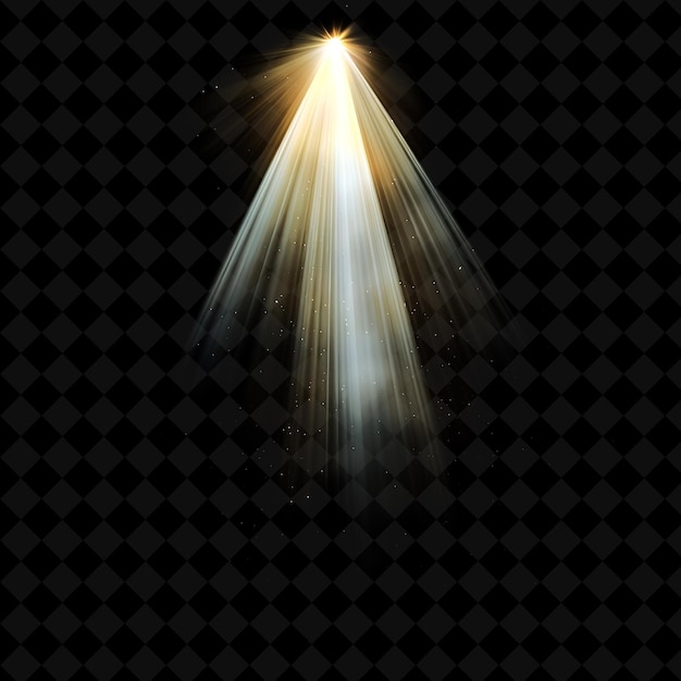 PSD a light in the middle of a black background with a gold star on the bottom