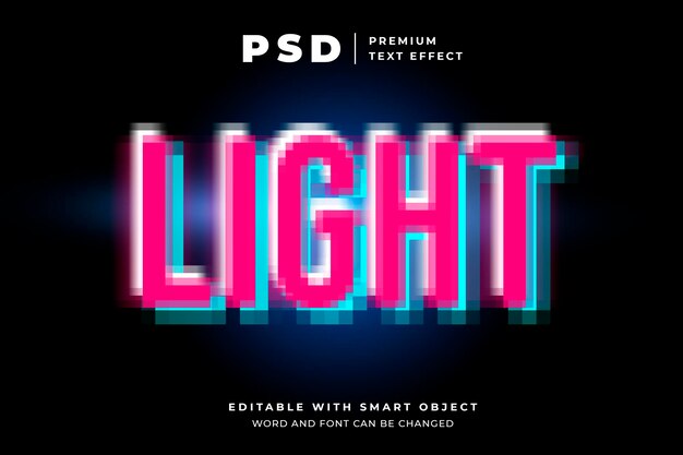 Light modern editable text effect