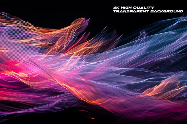 PSD light painting with loose expressive brushstrokes on transparent background