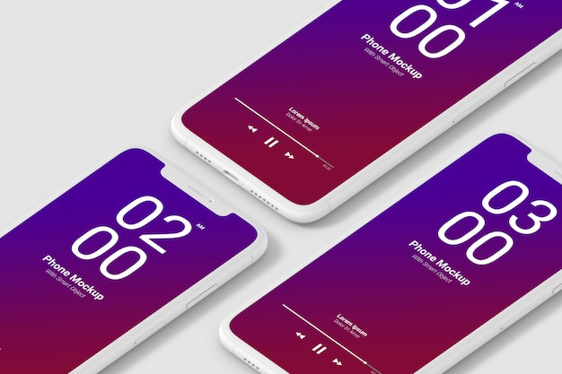 PSD light phone mockup