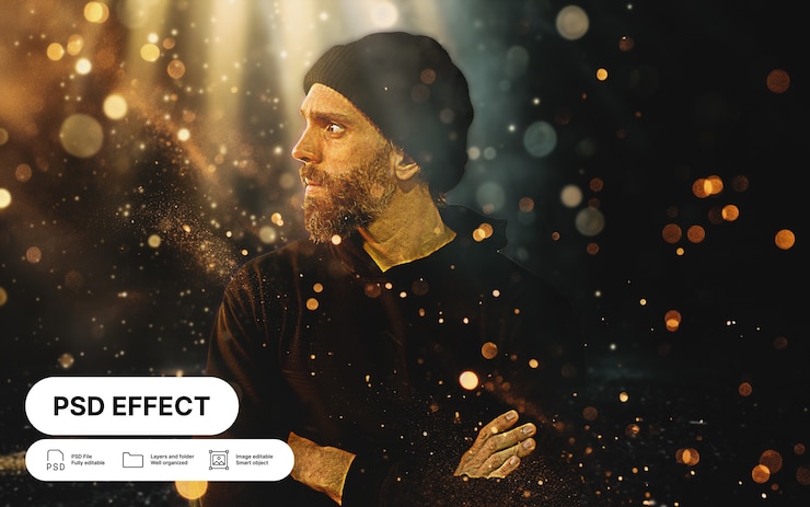 PSD light photo effect