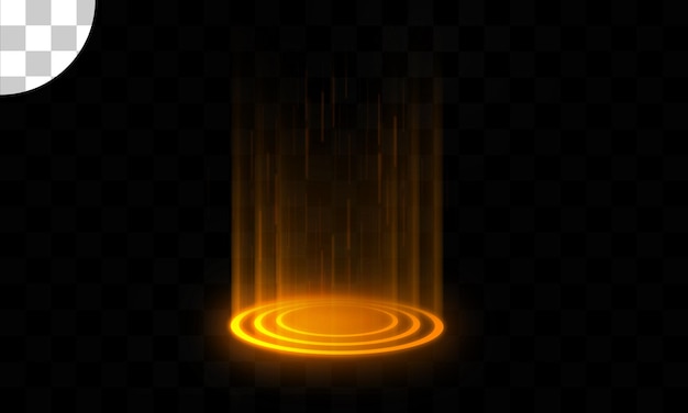 PSD light portal on transparent background