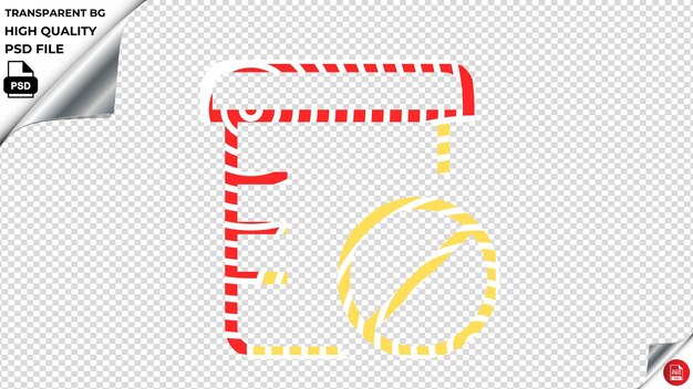 PSD light prescription bottle pill psd vector icon red yellow stripped psd transparent