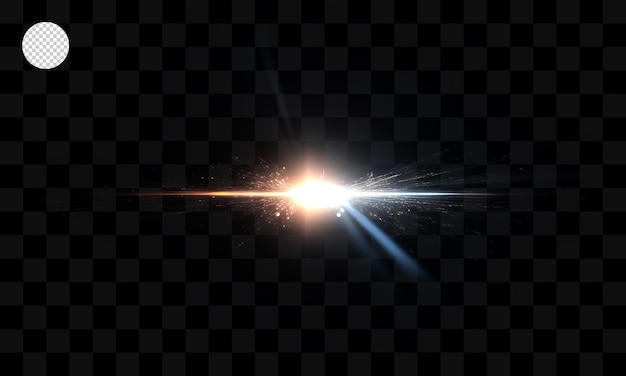 PSD light rays on a dark background.