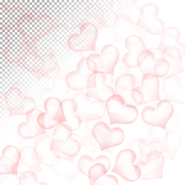 Light red heart pattern