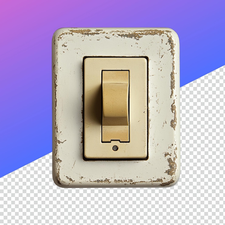 PSD light switch png image for home and interior design projects