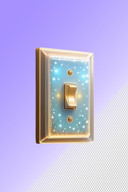 PSD a light switch with the lights on it