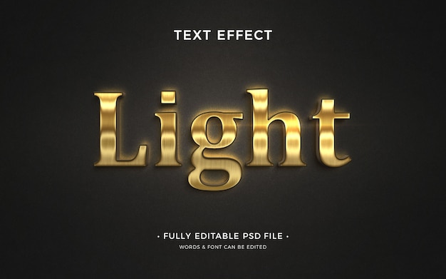 Light text effect design