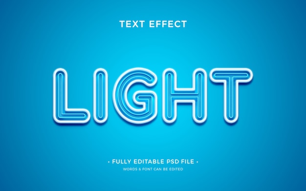 PSD light text effect design