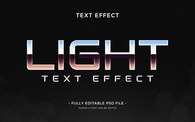 Light text effect