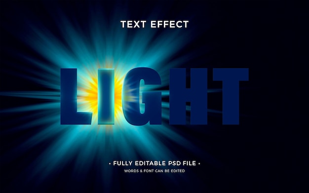 PSD light text effect