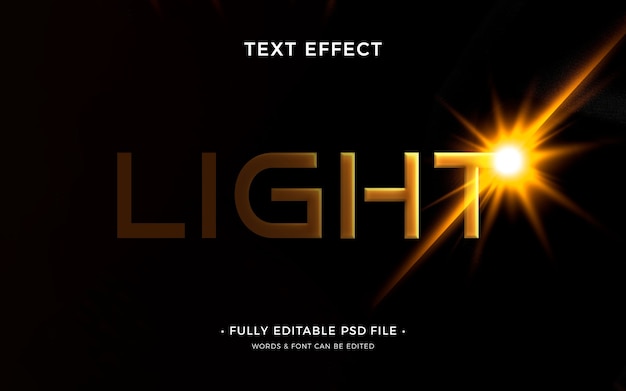 PSD light text effect