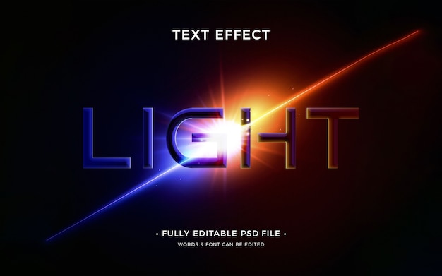 PSD light text effect