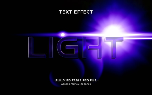 PSD light text effect