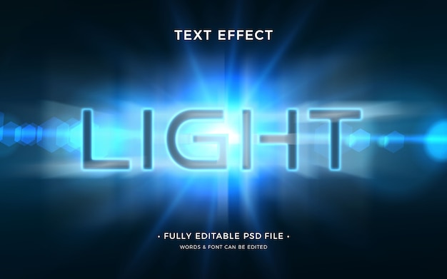 PSD light text effect