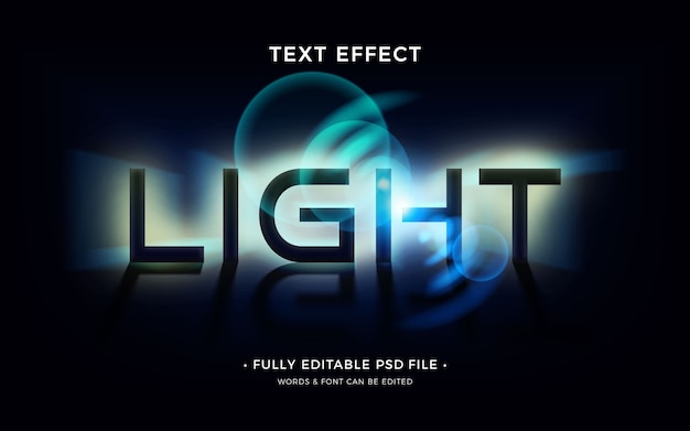 PSD light text effect