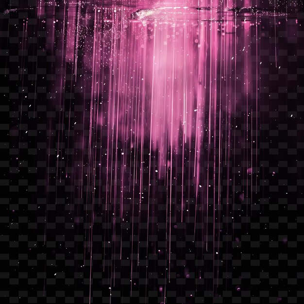 PSD light twinkling rain with faint smoke and pink invigorating png neon light effect y2k collection