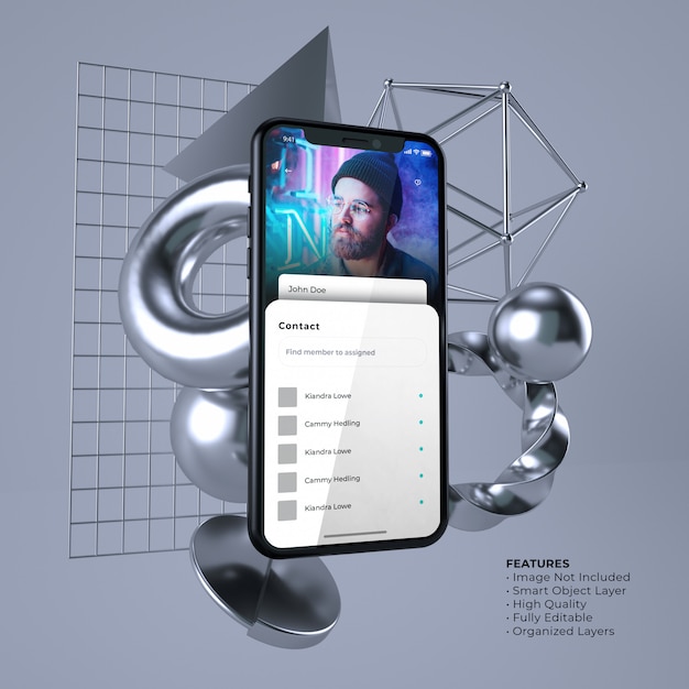 легкий пользовательский интерфейс смартфон макет
