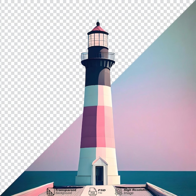 PSD lighthouse isolated on transparent background