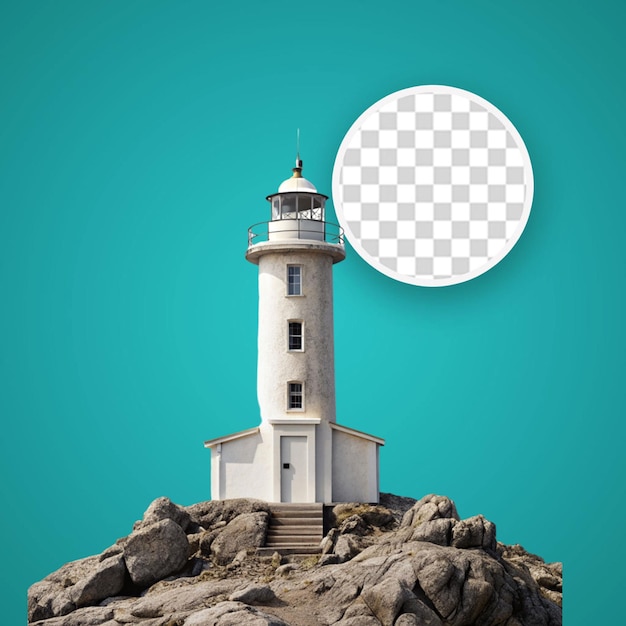 PSD lighthouse isolated on transparent background