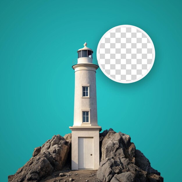 PSD lighthouse isolated on transparent background