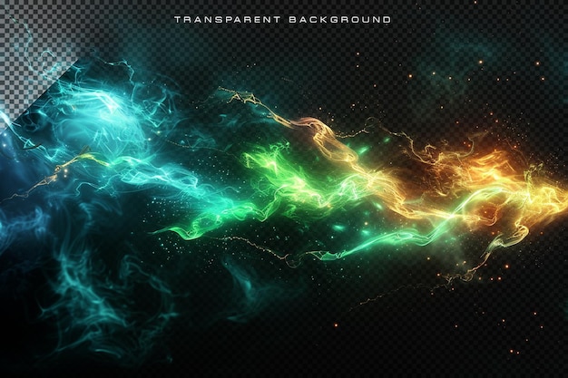 lighting beam vfx special effect on transparent background
