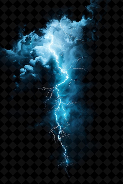 Lightning on a black background