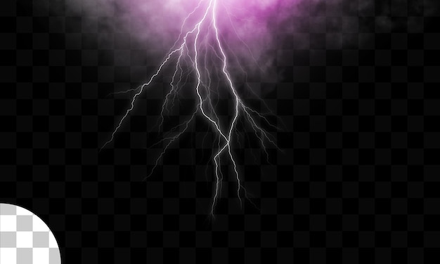 PSD lightning effect thunderstorm light effect electricity