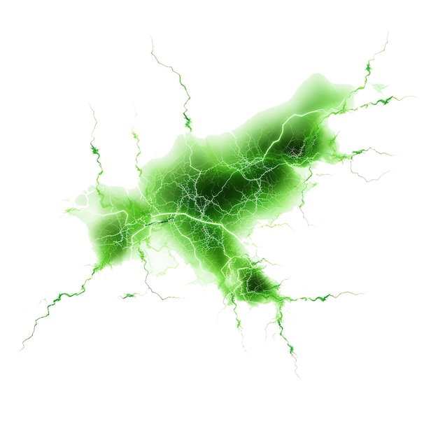 PSD fulmine elettrico di colore verde