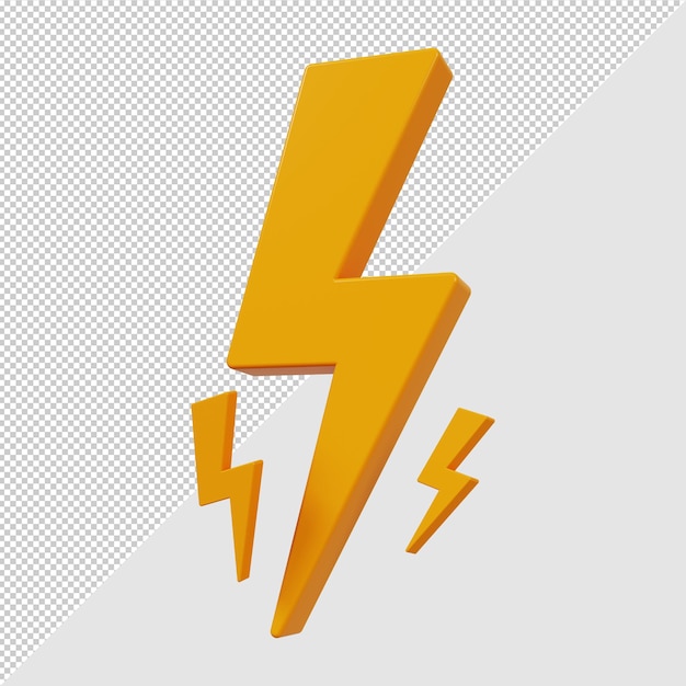 Lightning flash Flash sale element 3d render