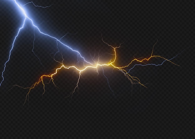 PSD lightning isolated transparency background