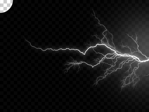 Lightning light effect transparent background