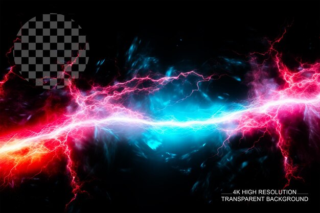 PSD lightning neon light effect futuristic sci fi splatter on transparent background