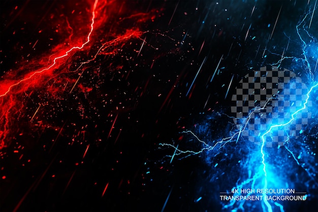 PSD lightning neon light effect futuristic scifi splatter on transparent background