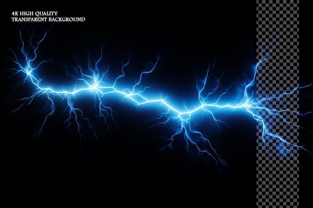 PSD lightning rad lightning vector illustration simple lines on transparent background