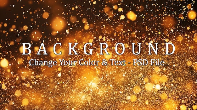 PSD lights grunge background gold glitter generative ai