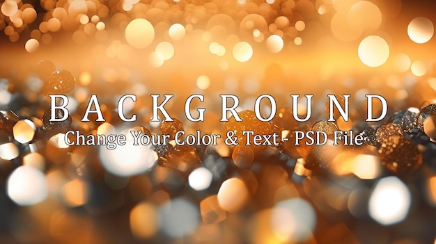 PSD lights grunge background gold glitter generative ai