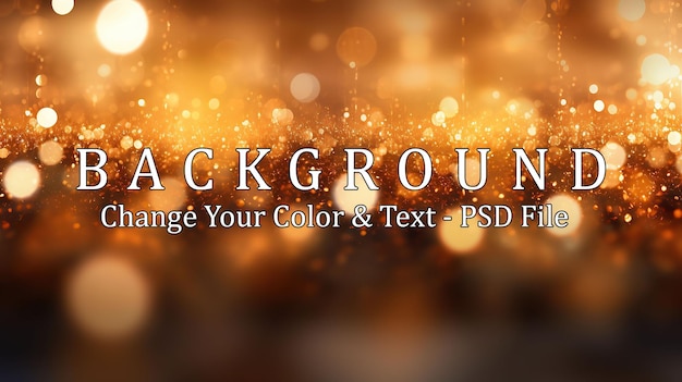 PSD lights grunge background gold glitter generative ai