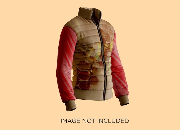 PSD lightweight puffer jacket for the winter men's mockup