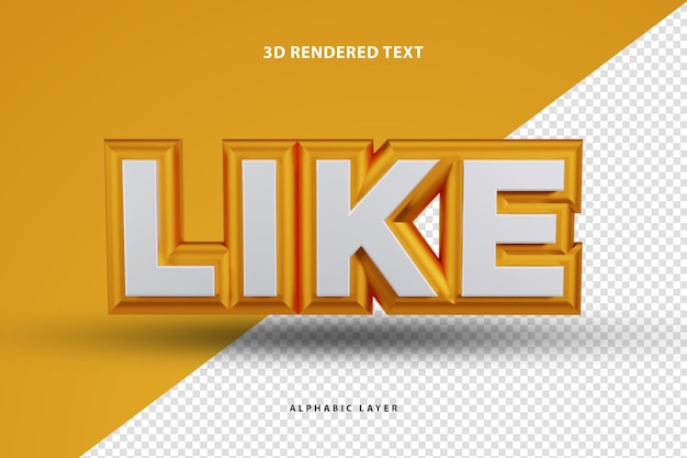 Like 3d rendered text design