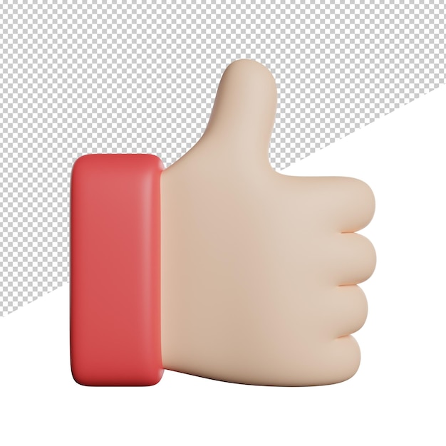 PSD like a hand with a red thumb on it